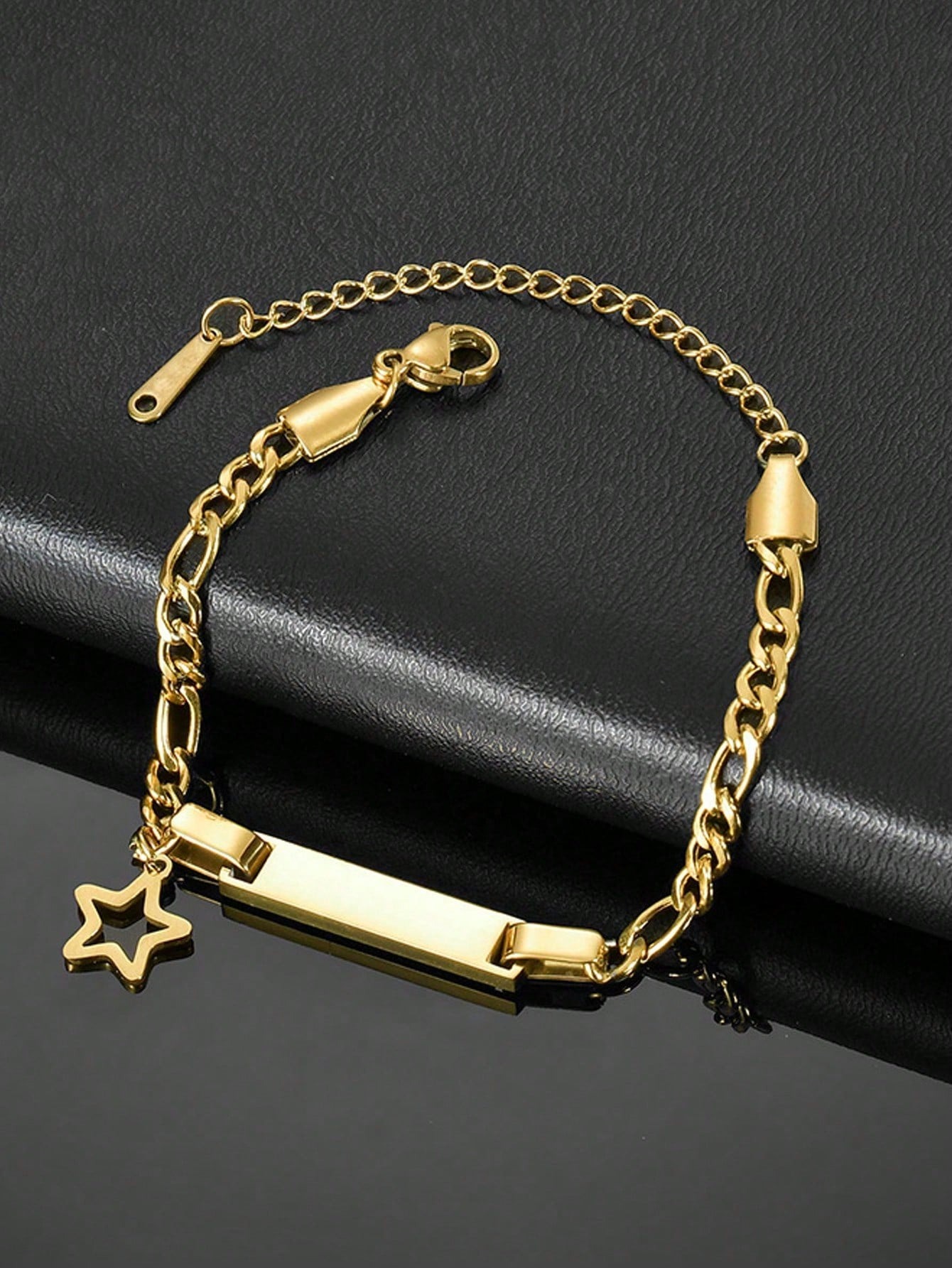 Personalized Baby Name Bracelets for Boys and Girls Custom Gold-Plated Stainless Steel Bar ID Bracelets